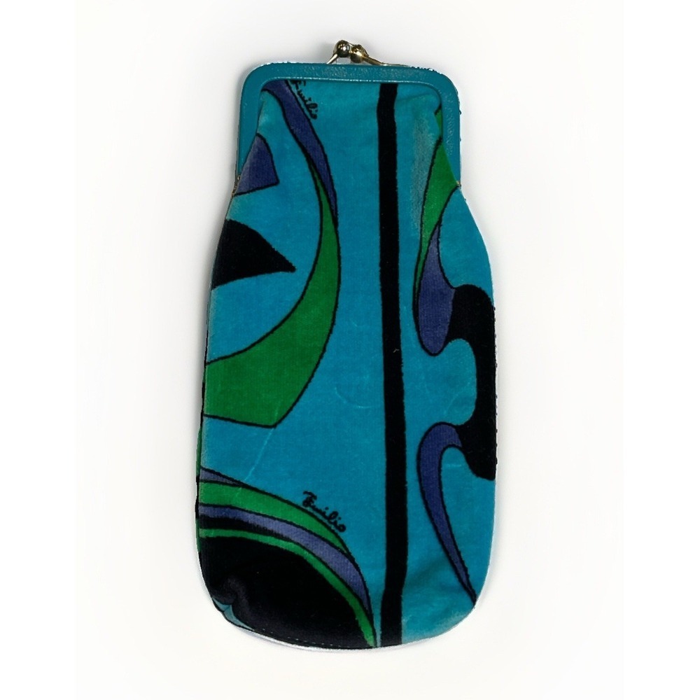 Vintage Pucci Velvet Eyeglass/Cigarette Case 60s Mod Groovy Kiss Lock
